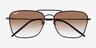 Ray-Ban Caravan Reverse Black MetalSunglass Frames from EyeBuyDirect, Closed View