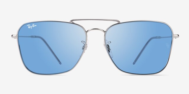 Ray-Ban Caravan Reverse Gunmetal MetalSunglass Frames from EyeBuyDirect, Front View