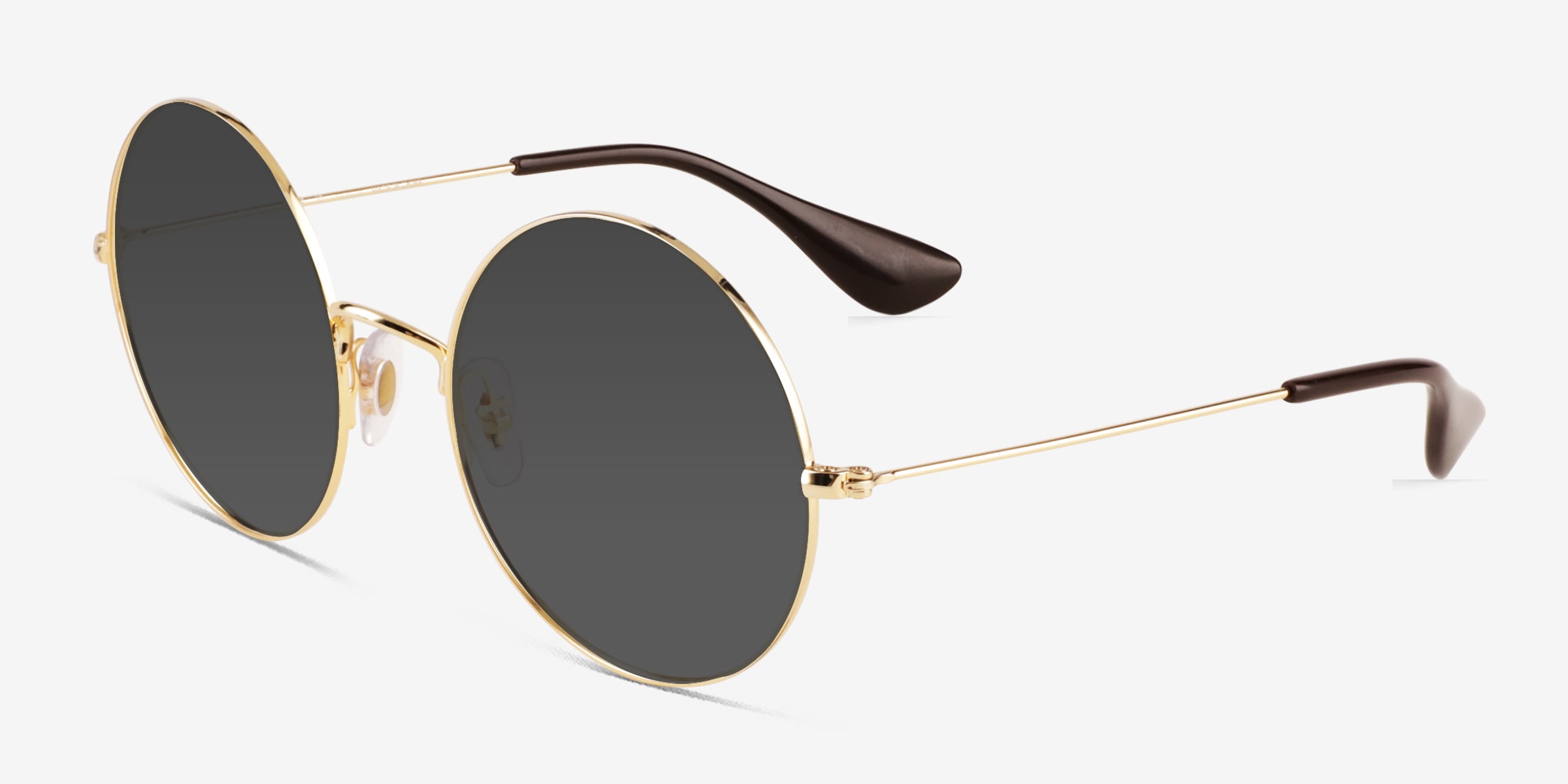 Ray-Ban オーバル サングラス ゴールドフレーム　RB3592 Ray-Ban RB3592 - Round Gold Frame Prescription Sunglasses