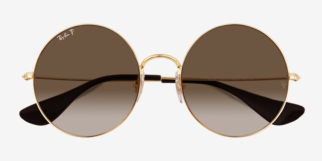 Ray-Ban RB3592 Gold MetalSunglass Frames from EyeBuyDirect, Closed View