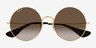 Ray-Ban RB3592 Gold MetalSunglass Frames from EyeBuyDirect, Closed View