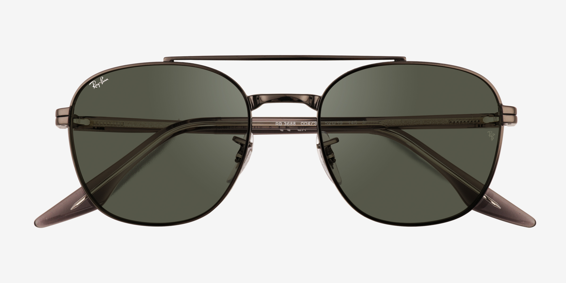 Ray-Ban RB3688 - Aviator Dark Gunmetal Frame Prescription Sunglasses ...