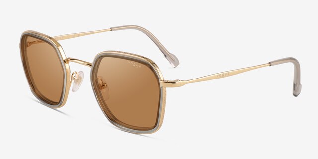 Vogue Eyewear VO4174S Gold MetalSunglass Frames from EyeBuyDirect, Angle View