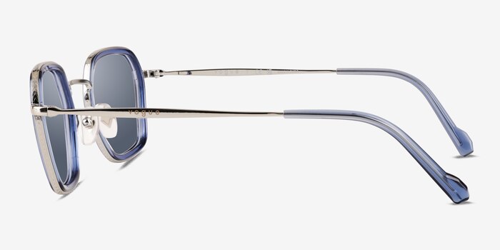 Vogue Eyewear VO4174S Blue Silver Metal Sunglass Frames from EyeBuyDirect