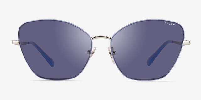 Vogue Eyewear VO4197S Blue Silver MetalSunglass Frames from EyeBuyDirect, Front View