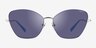 Vogue Eyewear VO4197S Blue Silver MetalSunglass Frames from EyeBuyDirect, Front View