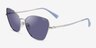 Vogue Eyewear VO4197S Blue Silver MetalSunglass Frames from EyeBuyDirect, Angle View