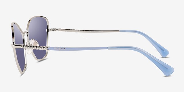 Vogue Eyewear VO4197S Blue Silver MetalSunglass Frames from EyeBuyDirect, Side View