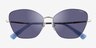 Vogue Eyewear VO4197S Blue Silver MetalSunglass Frames from EyeBuyDirect, Closed View