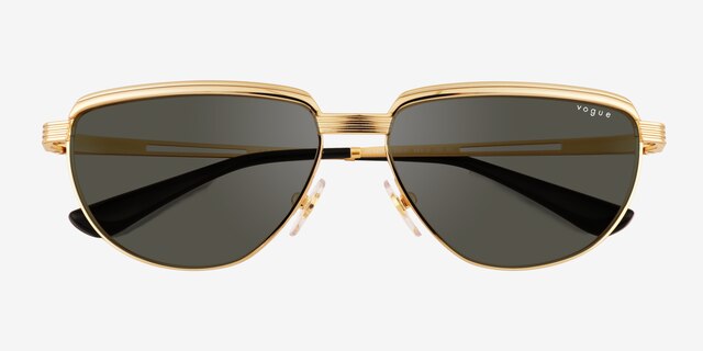 Vogue Eyewear VO4235S Gold MetalSunglass Frames from EyeBuyDirect, Closed View
