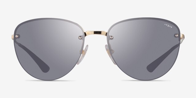 Vogue Eyewear VO4156S Black Gold MetalSunglass Frames from EyeBuyDirect, Front View