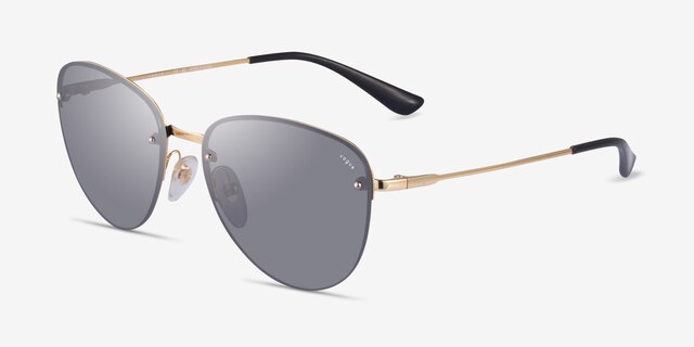 Vogue Eyewear VO4156S Black Gold MetalSunglass Frames from EyeBuyDirect, Angle View