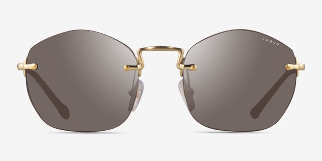 Vogue Eyewear VO4216S Brushed Gold MetalSunglass Frames from EyeBuyDirect, Front View