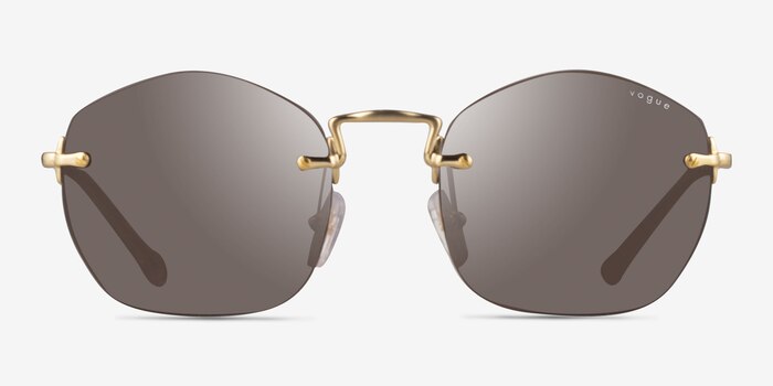 Vogue Eyewear VO4216S Brushed Gold Metal Sunglass Frames from EyeBuyDirect