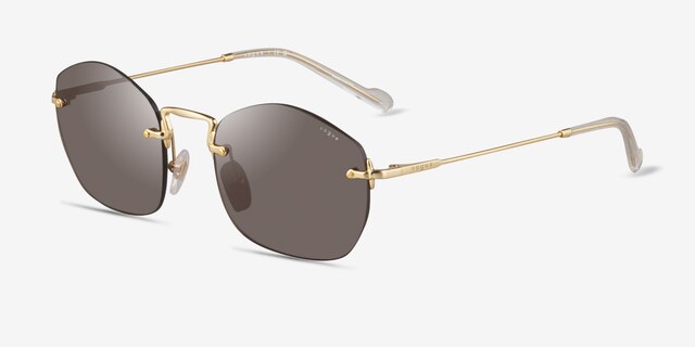 Vogue Eyewear VO4216S Brushed Gold MetalSunglass Frames from EyeBuyDirect, Angle View