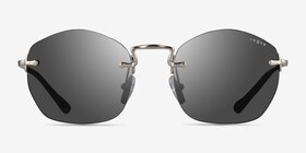 Vogue Eyewear VO4216S Brushed Silver Métal Soleil de Lunette de vue d'EyeBuyDirect, Vue de Face