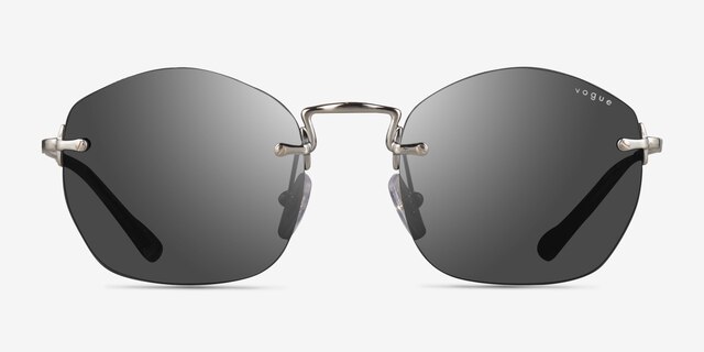 Vogue Eyewear VO4216S Brushed Silver MetalSunglass Frames from EyeBuyDirect, Front View