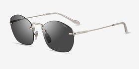 Vogue Eyewear VO4216S Brushed Silver Métal Soleil de Lunette de vue d'EyeBuyDirect, Vue d'Angle