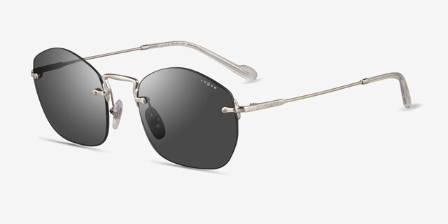 Vogue Eyewear VO4216S Brushed Silver MetalSunglass Frames from EyeBuyDirect, Angle View