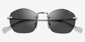 Vogue Eyewear VO4216S Brushed Silver Métal Soleil de Lunette de vue d'EyeBuyDirect, Vue Rapprochée