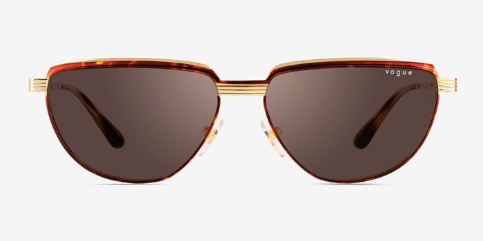 Vogue Eyewear VO4235S Tortoise Gold Metal Sunglass Frames from EyeBuyDirect