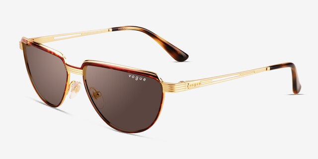 Vogue Eyewear VO4235S Tortoise Gold MetalSunglass Frames from EyeBuyDirect, Angle View