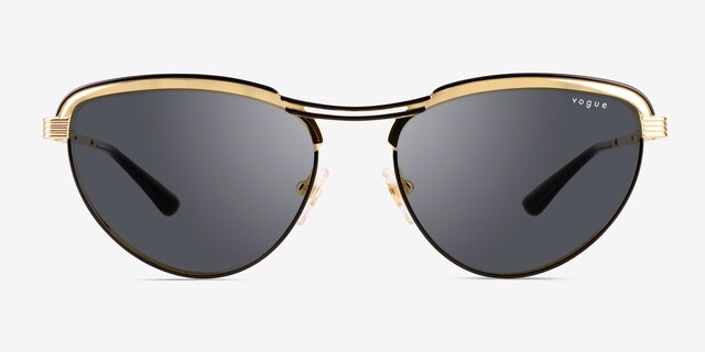 Vogue Eyewear VO4236S Black Gold MetalSunglass Frames from EyeBuyDirect, Front View