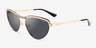 Vogue Eyewear VO4236S Black Gold MetalSunglass Frames from EyeBuyDirect, Angle View