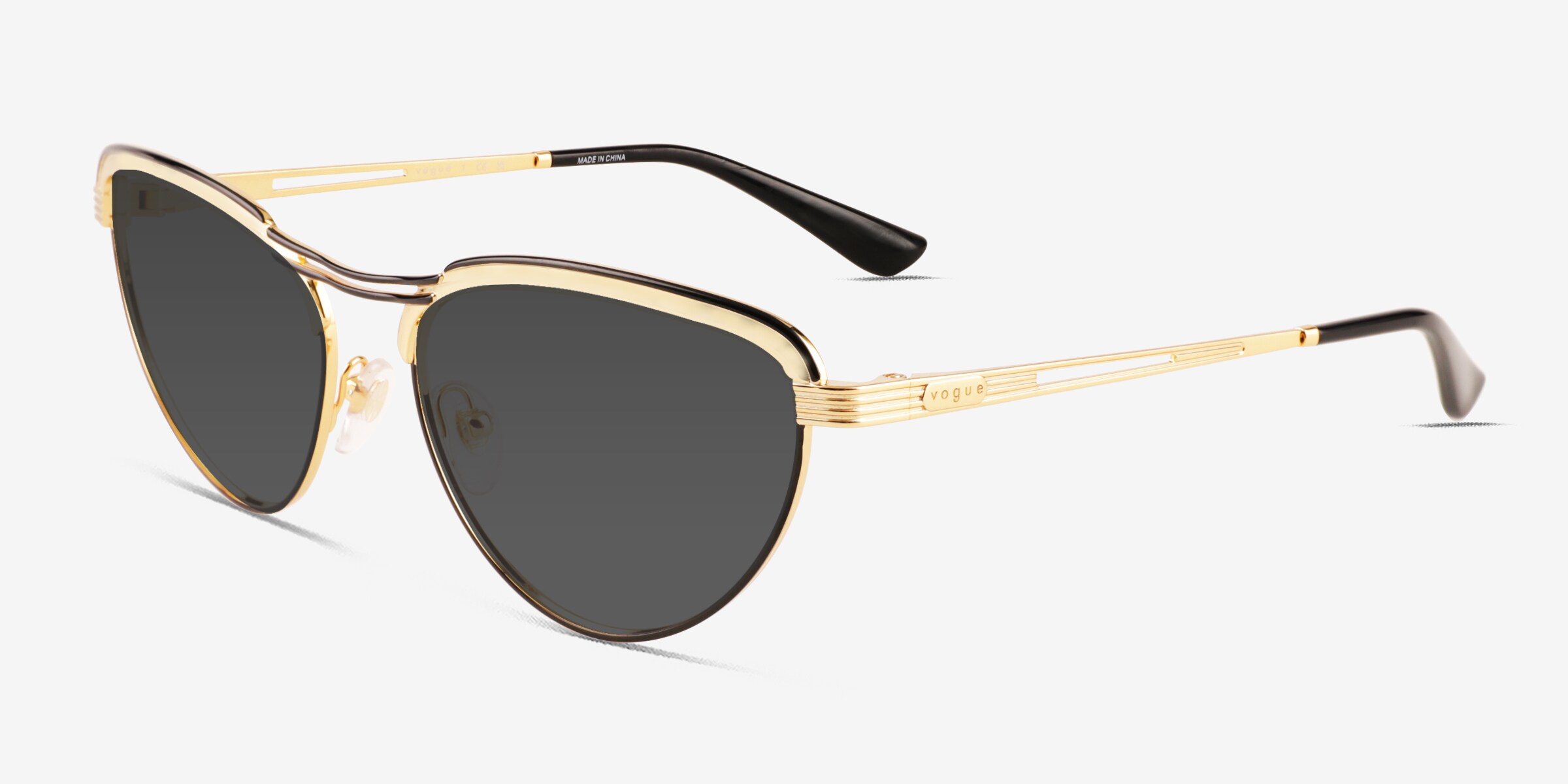 Vogue Eyewear VO4236S - Cat Eye Black Gold Frame 