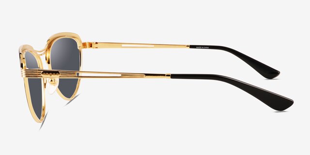 Vogue Eyewear VO4236S Black Gold MetalSunglass Frames from EyeBuyDirect, Side View