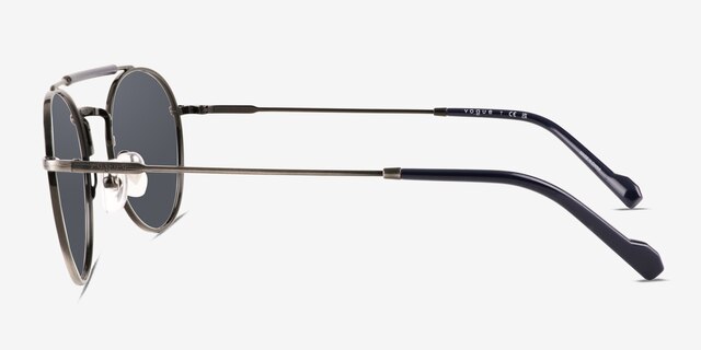 Vogue Eyewear VO4240S Silver Antique MetalSunglass Frames from EyeBuyDirect, Side View