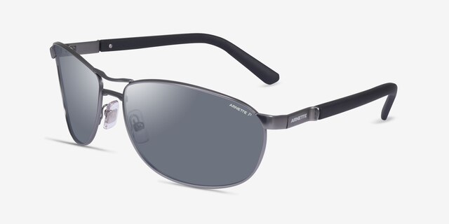 ARNETTE Belgrano Gunmetal MétalSoleil de Lunette de vue d'EyeBuyDirect, Vue d'Angle