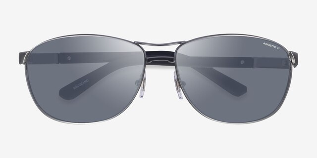 ARNETTE Belgrano Gunmetal MétalSoleil de Lunette de vue d'EyeBuyDirect, Vue Rapprochée