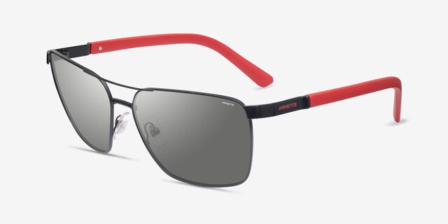 ARNETTE Barracas Matte Black MetalSunglass Frames from EyeBuyDirect, Angle View