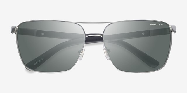 ARNETTE Barracas Matte Silver MetalSunglass Frames from EyeBuyDirect, Closed View