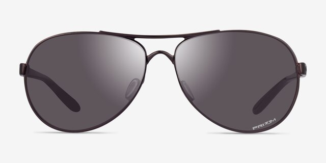 Oakley Feedback Matte Black MetalSunglass Frames from EyeBuyDirect, Front View