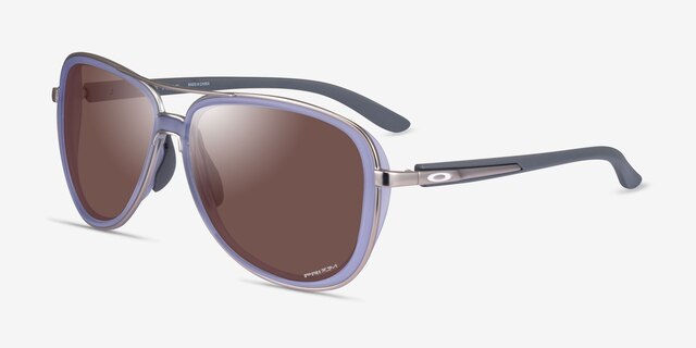 Oakley Split Time Clear Purple MetalSunglass Frames from EyeBuyDirect, Angle View