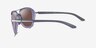 Oakley Split Time Clear Purple MetalSunglass Frames from EyeBuyDirect, Side View