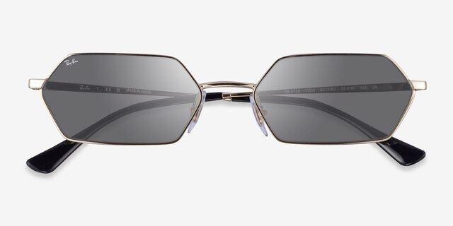 Ray-Ban RB3728 Yevi Light Gold MetalSunglass Frames from EyeBuyDirect, Closed View