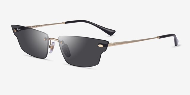 Ray-Ban RB3731 Anh Light Gold MetalSunglass Frames from EyeBuyDirect, Angle View