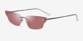 Ray-Ban RB3731 Anh Gunmetal Métal Soleil de Lunette de vue d'EyeBuyDirect, Vue d'Angle