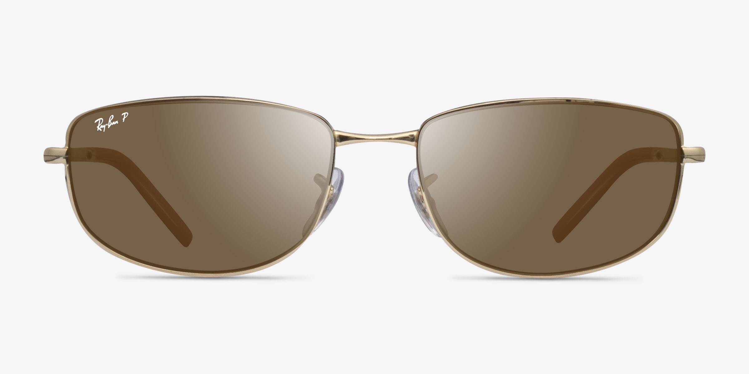 Ray-Ban RB3732 - Rectangle Gold Frame Prescription Sunglasses