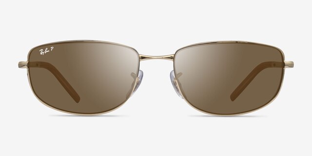 Ray-Ban RB3732 Gold MetalSunglass Frames from EyeBuyDirect, Front View