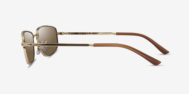 Ray-Ban RB3732 Gold MetalSunglass Frames from EyeBuyDirect, Side View
