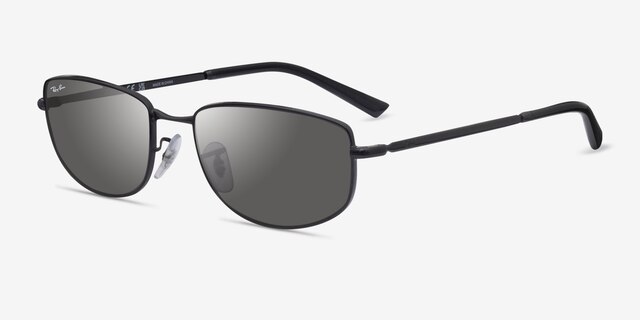 Ray-Ban RB3732 Black MetalSunglass Frames from EyeBuyDirect, Angle View
