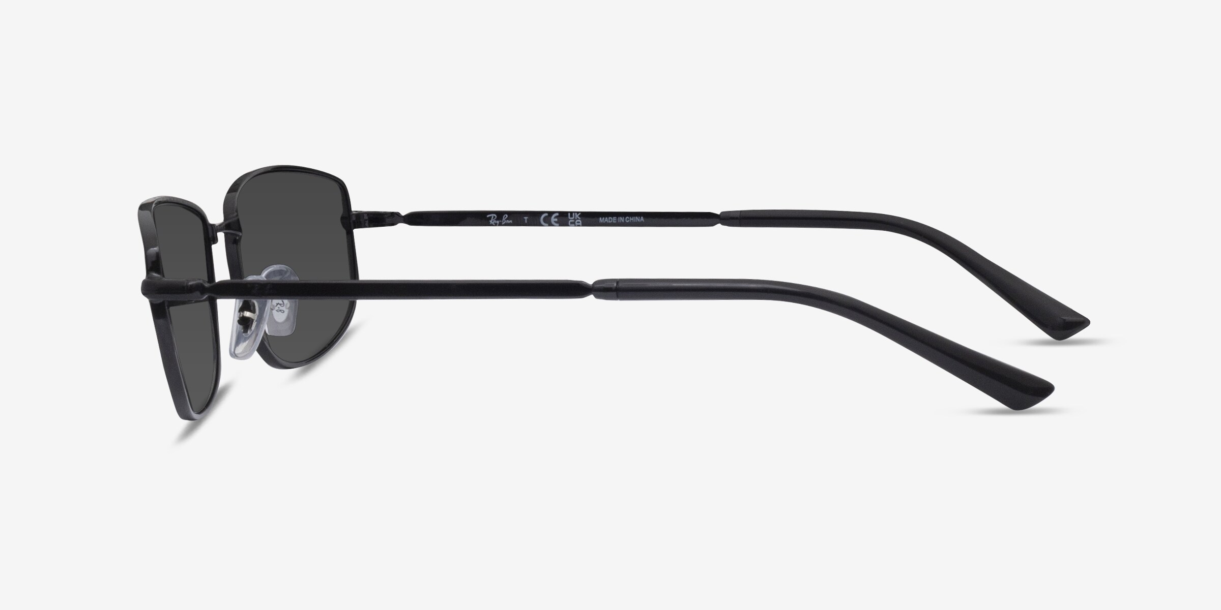 Ray-Ban RB3732 - Rectangle Black Frame Prescription Sunglasses