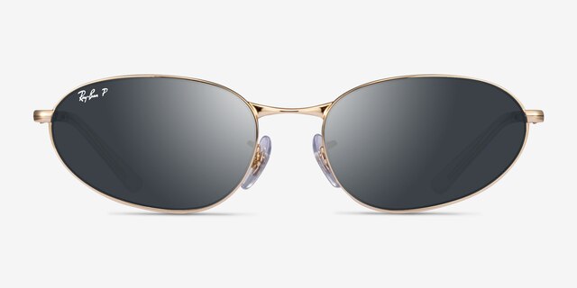 Ray-Ban RB3734 Shiny Gold MetalSunglass Frames from EyeBuyDirect, Front View