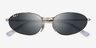Ray-Ban RB3734 Shiny Gold MetalSunglass Frames from EyeBuyDirect, Closed View