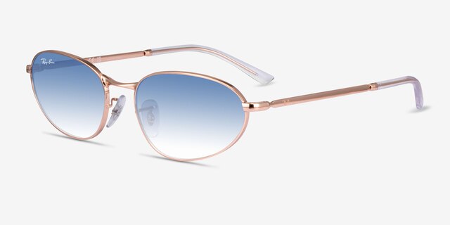 Ray-Ban RB3734 Rose Gold MetalSunglass Frames from EyeBuyDirect, Angle View
