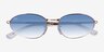 Ray-Ban RB3734 Rose Gold MetalSunglass Frames from EyeBuyDirect, Closed View